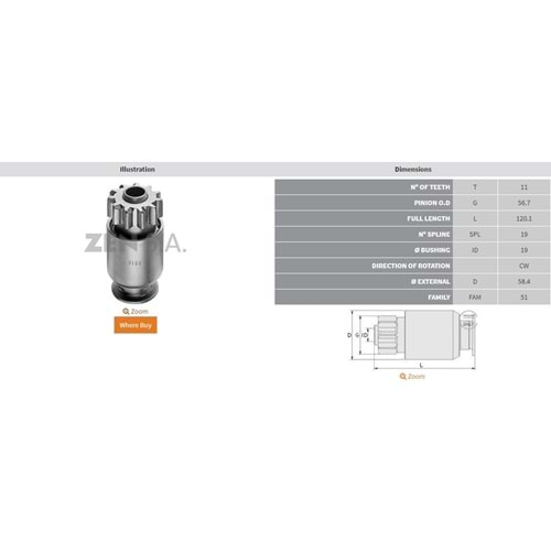 MARS DISLISI 11 DIS 40MT-42MT PRESTOLITE / CLARK / CASE / CUMMINS MARINE