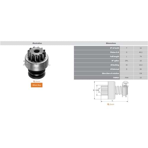 MARS DISLISI 12 DIS FORD FT80 - FT100 - FT120 - FT130 - FT160 - FT190 - TRANSIT 2.5 D - TD