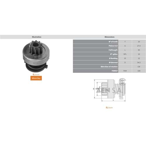 MARS DISLISI 10 DIS MERCEDES BENZ 190 - 200 - 300 DIZEL