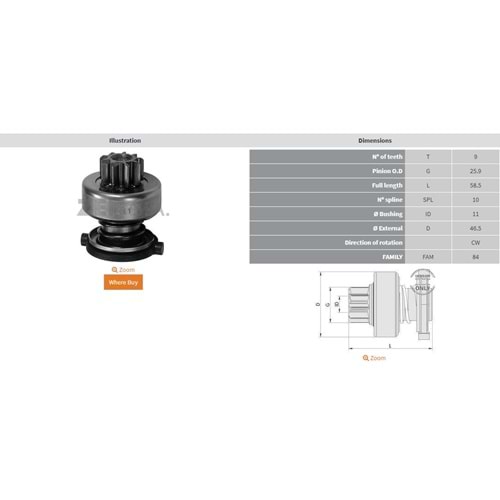 MARS DISLISI 9 DIS CHRYSLER GRAND CARAVAN 3.0 - SPIRIT - VOYAGER 2.5 - 3.0