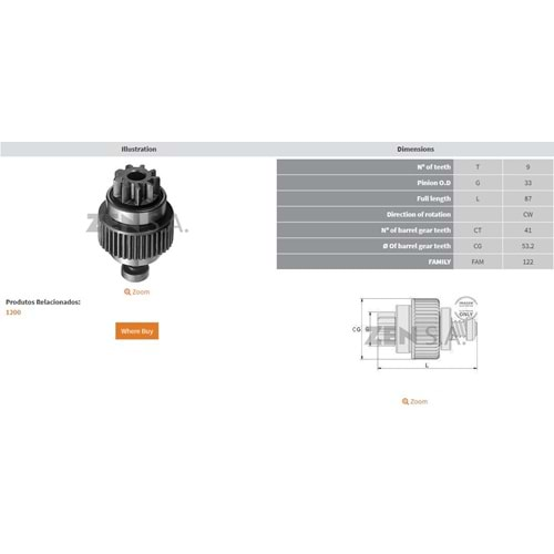 MARS DISLISI 9 DIS THERMOKING - DAEWOO FORKLIFT / ISUZU D-MAX