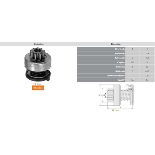 MARS DISLISI 9 DIS AUDI A4 1.6-1.8 / MERCEDES BENZ VITO - SPRINTER / VOLKSWAGEN GOLF 1.6