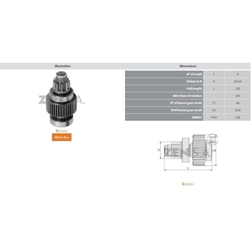 MARS DISLISI 9 DIS MAZDA B2200 / TOYOTA PICK-UP / KIA BONGO - BESTA