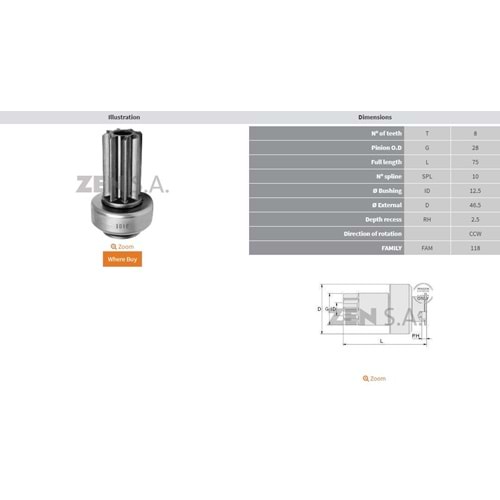 MARS DISLISI 8 DIS NISSAN MAXIMA (CCW)