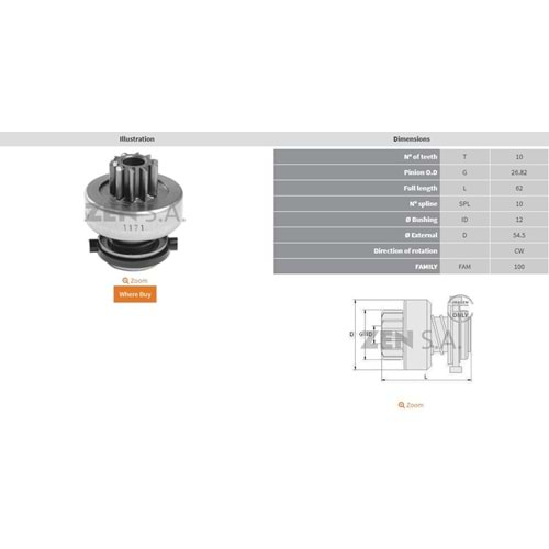 MARS DISLISI 10 DIS FORD ESCORT - FIESTA - MONDEO - ORION 1.8L DIZEL