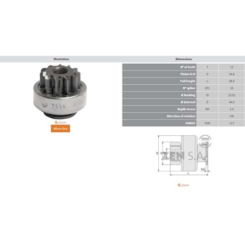 MARS DISLISI 11 DIS OPEL ASTRA F - CORSA - VECTRA A-B