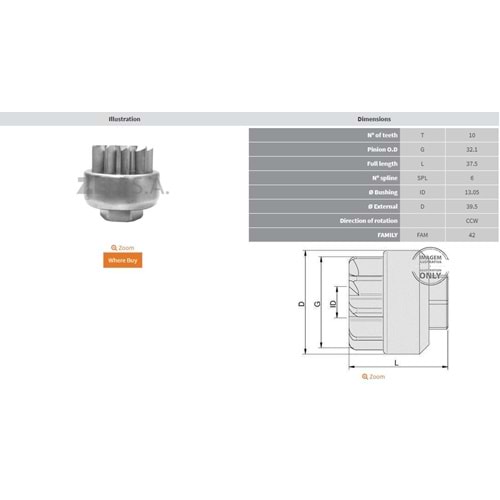 MARS DISLISI 10 DIS MERCURY 40 A 150 HPV6 (CCW)