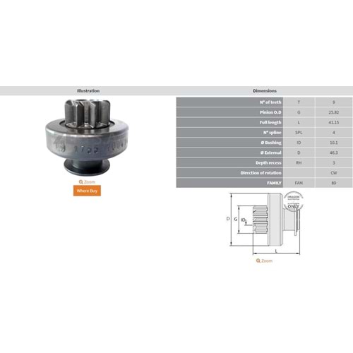 MARS DISLISI 9 DIS RENAULT MEGANE - CLIO / DACIA SANDERO 1.0 / NISSAN MICRA 1.2 - 1.5 - NOTE 1.2