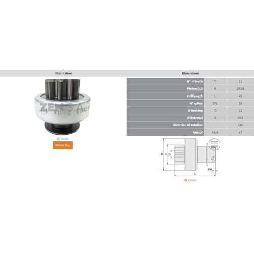 MARS DISLISI 11 DIS PEUGEOT PARTNER TEPEE - BIPPER - 107 - 207 - 307 - 5008 1.6 HDI MOTOR / CITROEN BERLINGO - C1