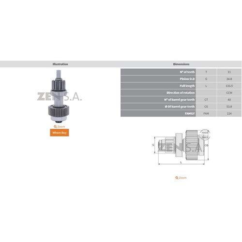 MARS DISLISI 11 DIS KIA PREGIO ND 2.2 KW (DENSO-151246) (CCW)
