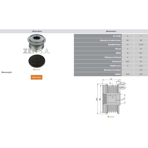 ALTERNATOR KASNAK FORD TRANSIT / LAND ROVER DEFENDER 2.4 TD4 / MAZDA / TOYOTA (7 KANAL)