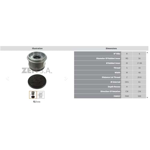 ALTERNATOR KASNAK AUDI A4 1.6 - 1.8 TFSI / SEAT ALTEA - LEON 1.8 - 2.0 TFSI / SKODA SUPERB 1.8 - 2.0 TSI / VOLKSWAGEN