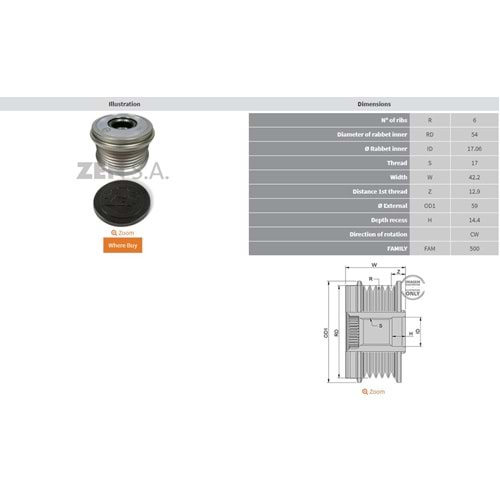 ALT. KASNAK CITROEN C3 II - DS3 / PEUGEOT 2008 - 208 - 301 (6 KANAL)