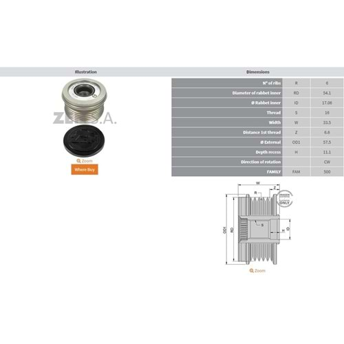 ALTERNATOR KASNAK CITROEN BERLINGO - C3 - JUMPER - XSARA PICASSO / PEUGEOT 206 - 407 - 607 - BOXER (6 KANAL)