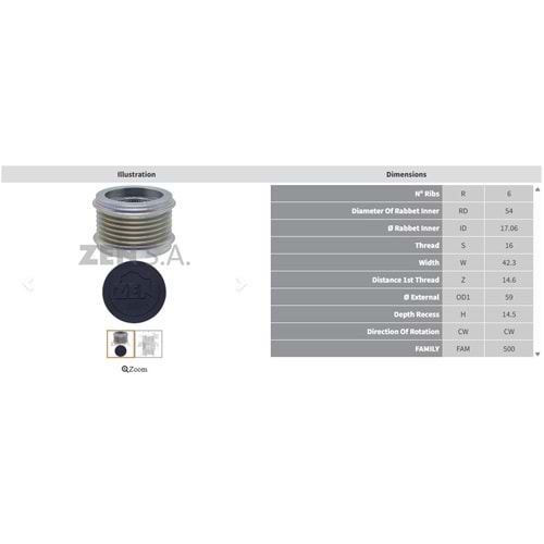 ALTERNATOR KASNAK CITROEN BERLINGO C ELLYSE - C4 CACTUS 1.6 / PEUGEOT 2008 - 3008 - 5008 - 208 - 308 - PARTNER 1.6 (6