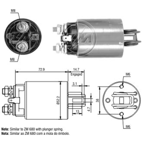 MARS OTOMATIGI 12V MASSEY FERGUSON TRACTOR / NISSAN 200 - 280 - 510 - 610 - 620 - 710 - BLUEBIRD - DATSUN - LAUREL