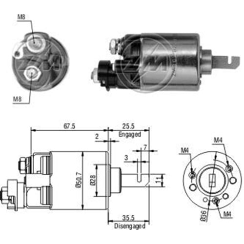 MARS OTOMATIGI 12V HONDA ACCORD - SHUTTLE (KISA PISTON)