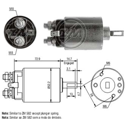 MARS OTOMATIGI 12V NISSAN 510 - 610 - 620 - 710 - SUNNY / RENAULT R12 - R15 - R17