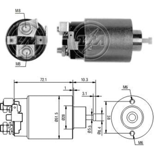 MARS OTOMATIGI 12V MITSUBISHI L300 YENI MODEL / HYUNDAI ACCENT / MAZDA 323 (CBS-4530) (SS-1530)