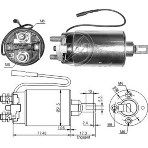 MARS OTOMATIGI 12V CHRYSLER - DODGE RAM - 50 / MITSUBISHI CELESTE - GALANT - L300 - PAJERO - PICK-UP - SPACE - STAR