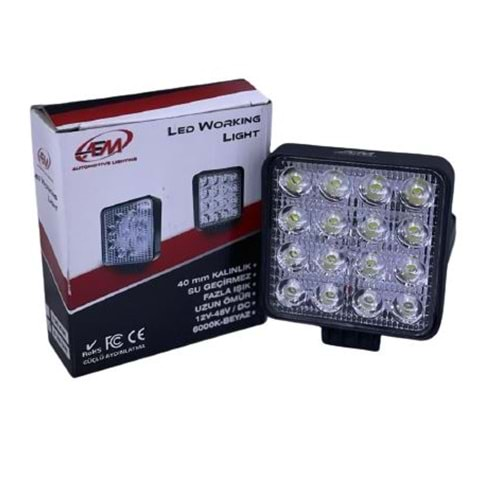 ÇALIŞMA LAMBASI 16 LED KARE 48W