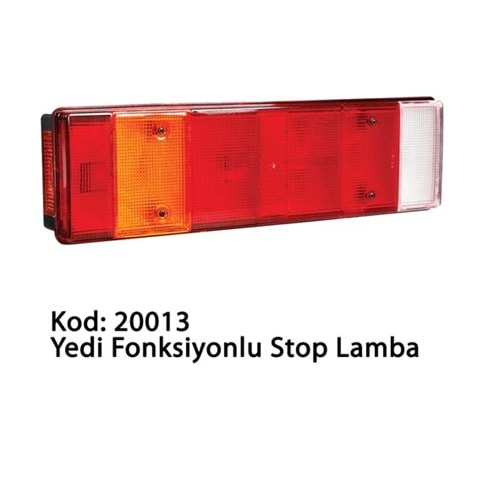 7 FONKSİYONLU STOP LAMBASI--KABLOLU—DÜZ