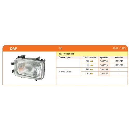 FAR CAMI DAF F95 87-95 SAG