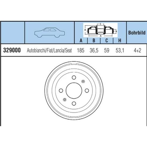 FREN KAMPANASI ARKA FIAT UNO