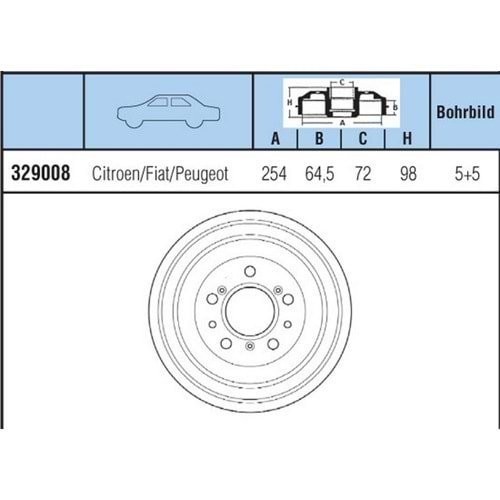 FREN KAMPANASI ARKA FIAT DUCATO 2.0 2,5 1,4Q 94>