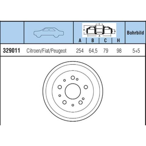 FREN KAMPANASI ARKA FIAT DUCATO 2.0 2,5 1,4Q 94>