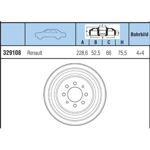 FREN KAMPANASI ARKA RENAULT R21 KANGOO buyuk