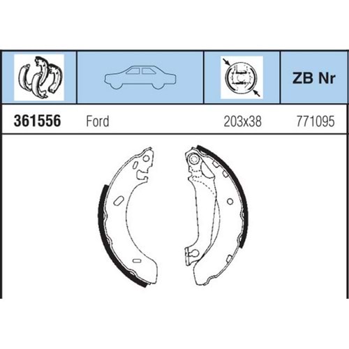 FREN BALATA ARKA KAMP FORD ESCORT ABS 1,3-1,4-1,6-1,8 90>98
