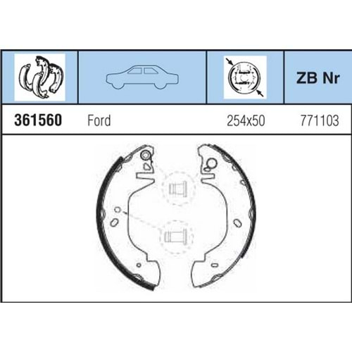 FREN BALATA ARKA KAMP FORD TRANSIT 91>95 KUCUK 14 inc
