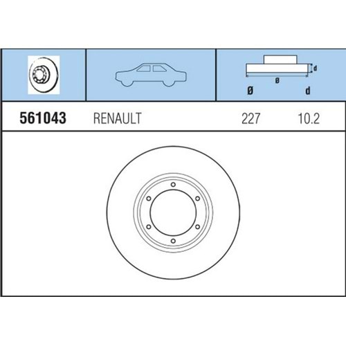 FREN DISKI ON TK RENAULT R12 TS-SW
