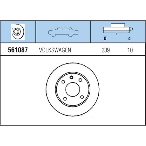 FREN DISKI ON TK AUDI 80 1,3, 1,5 78>81