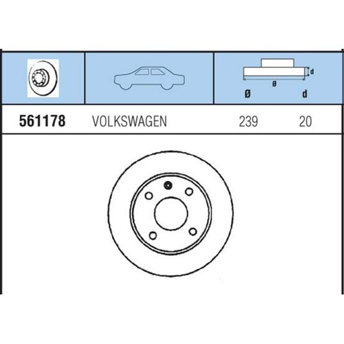FREN DISKI ON HAVALI 80 1,6, 1.8, 2.0 78-86 ,