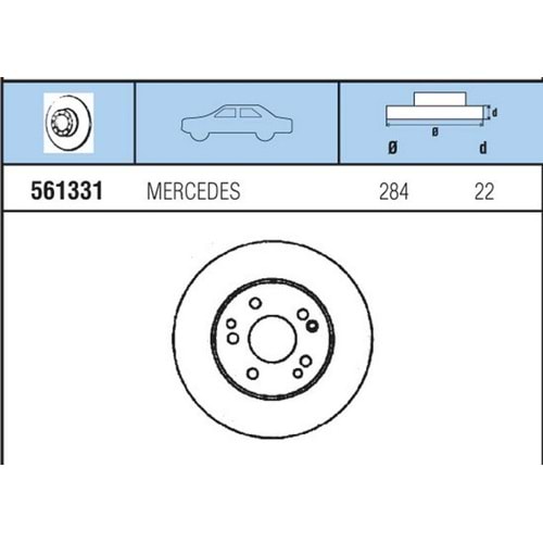 FREN DISKI ON HAVALI MB W201 190E 2.3 16V, 2,5 16V 84-92 , W124 200E-300E 85-93 ,