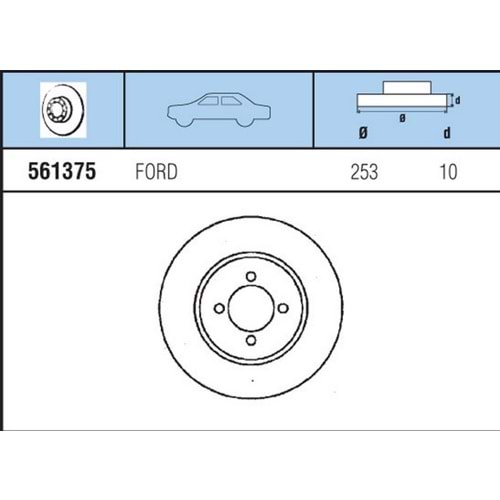 FREN DISKI ARKA ScorpIo 2.3 96- , SIerra -ABS 87-93 , FOCUS 98-