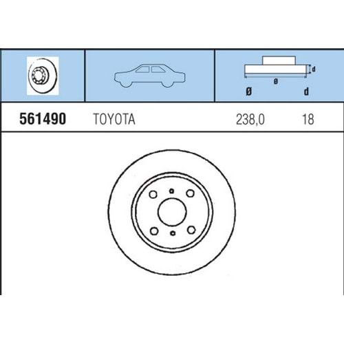 FREN DISKI ON HAVALI TK TOYOTA COROLLA 1,6 AE92