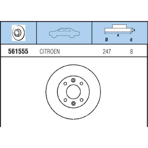 FREN DISKI ARKA Saxo 1,6I 96- , Xsara 1.8 16V, 1.8I, 2.0I 97- , ZX 1,6I, 1.8I, 1,9D, 1,9TD,
