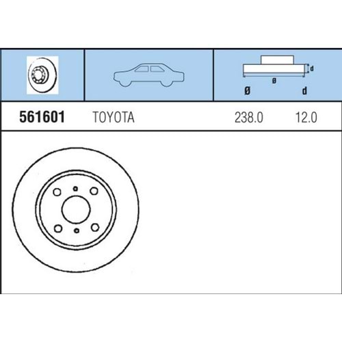 FREN DISKI ON TK TOYOTA COROLLA 1,3 AE90