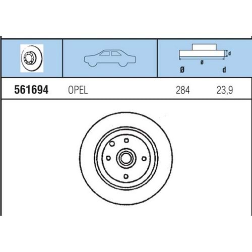 FREN DISKI ON TK SAAB 900 2.0-2.3I S, 2.0I 16V TURBO 2,5I V6