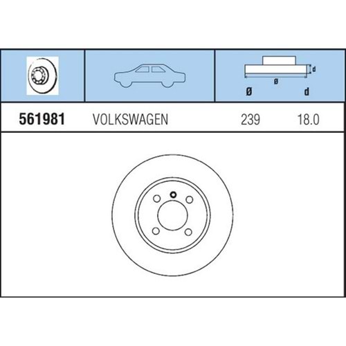 FREN DISKI ON HAVALI Arosa 1,4, 1.7D SDI 97-