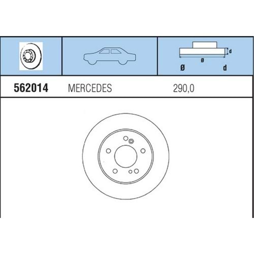 FREN DISKI ARKA W210, S124, S210