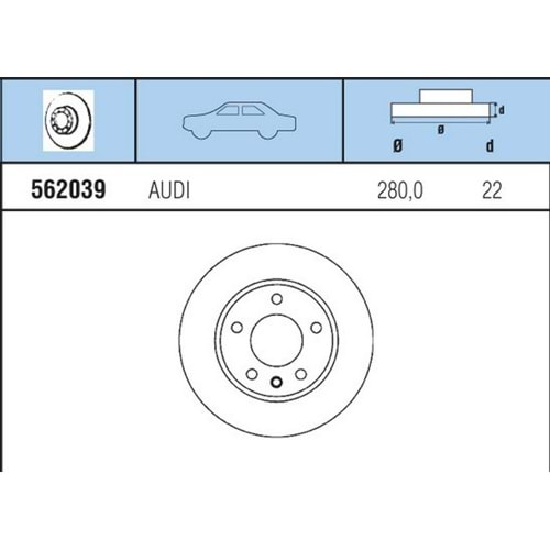 FREN DISKI ON HAVALI A3 1.8 20V, 1,9 TDI 96-