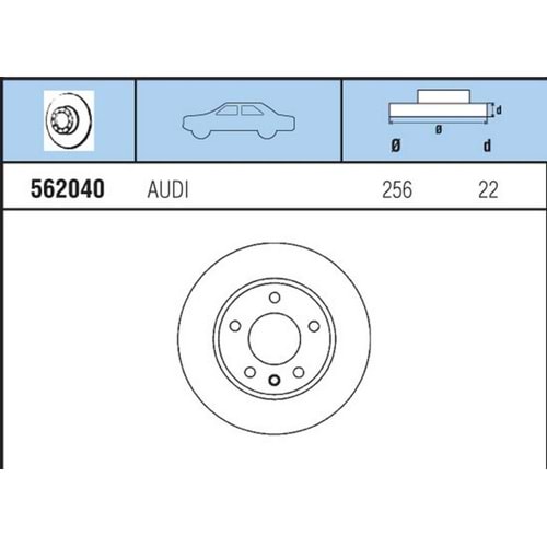 FREN DISKI ON HAVALI A3 1,6 96-