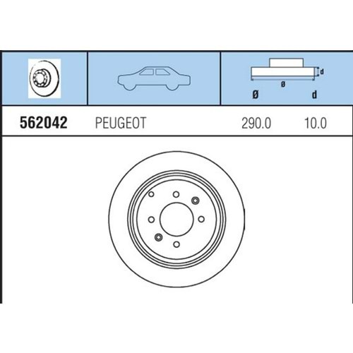 FREN DISKI ARKA 406 1,6, 1.8 16V, 1,9, 1,9TD, 2.0 16V, 2.0T, 2.1TD, 2.9 V6 24V 95- ,