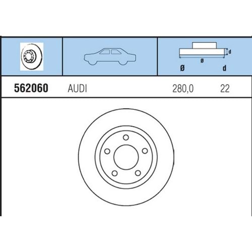 FREN DISKI ON HAVALI AUDI A4 1,6 1.8 1,9 TDI A4 QUATTRO 1.8