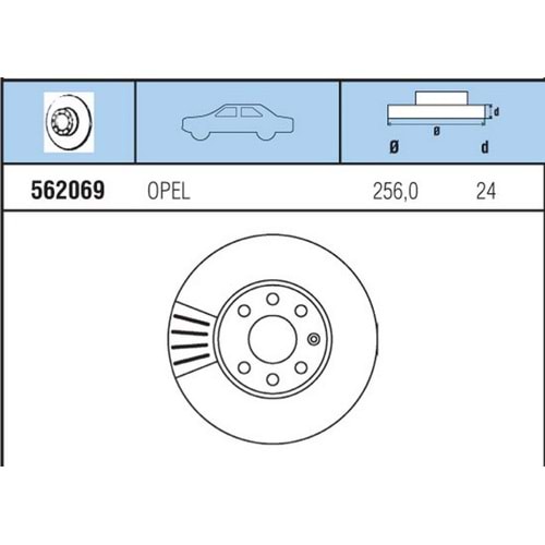 FREN DISKI ON HAVALI TK OPEL ASTRA G 1,4 1,6 1,7 1,8 2,0 98>>ASTRA H ZAFIRA 99>