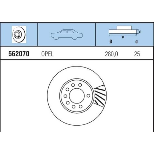 FREN DISKI ON HAVALI ASTRA G 1,4 -1,6 -1,7 - 1,8- 2,0( 98- ) (+ABS) / H 04- / ZAFIRA99-